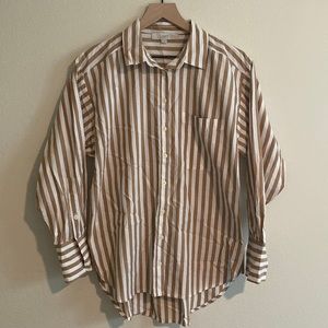LOFT Striped Button-Down